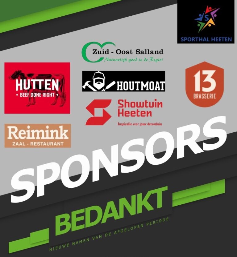 Sporthal Heeten Sponsors 2025 bedankt!